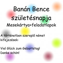 Banán Bence születésnapja - nyelvoktató mesekártya és feladatlapok